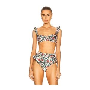 Agua Bendita Bikini in Monarca Crema with Pouch